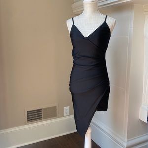 cocktail party black asymmetrical dress size small